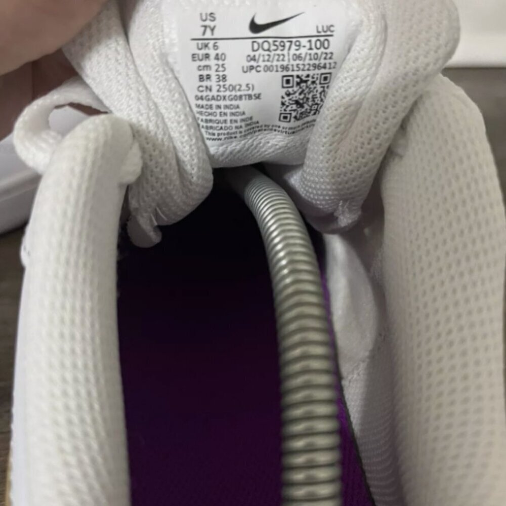 Nike Court Borough Low 2 SE GS White Metallic Copper Sz 7Y/Women 8.5 DQ5979-100‍ - Picture 10 of 10